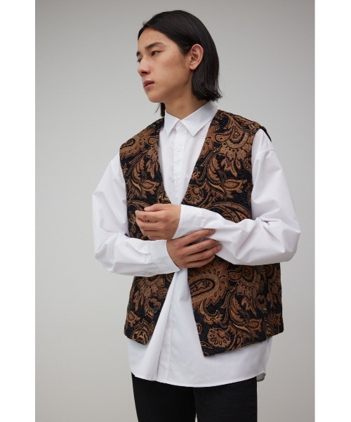 AZUL by moussy（アズールバイマウジー）の「ゴブランジャガードジレ（ベスト・メンズ・ブラック系その他・FREE）」の5枚目の写真