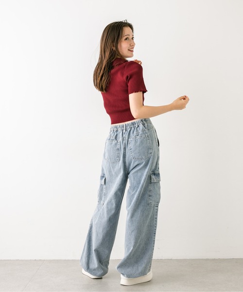 OLIVE des OLIVE（オリーブデオリーブ）の「デニムカーゴパンツ　1032020050（カーゴパンツ・レディース・ブルー/スミクロ/ピンク・FREE）」の17枚目の写真