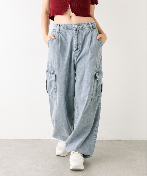 OLIVE des OLIVE（オリーブデオリーブ）の「デニムカーゴパンツ　1032020050（カーゴパンツ・レディース・ブルー/スミクロ/ピンク・FREE）」の18枚目の写真
