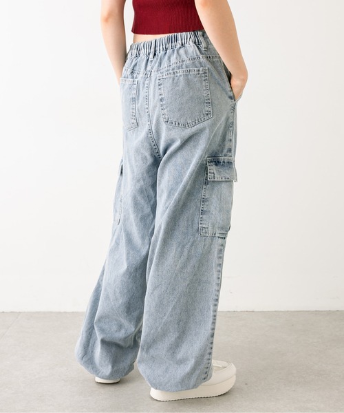 OLIVE des OLIVE（オリーブデオリーブ）の「デニムカーゴパンツ　1032020050（カーゴパンツ・レディース・ブルー/スミクロ/ピンク・FREE）」の20枚目の写真