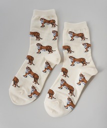 Port | トラ柄 グラフィックデザイン ソックス / クルーソックス(ソックス/靴下)