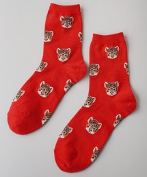 Port(ポート)のトラ柄 グラフィックデザイン ソックス / クルーソックス(ソックス/靴下)