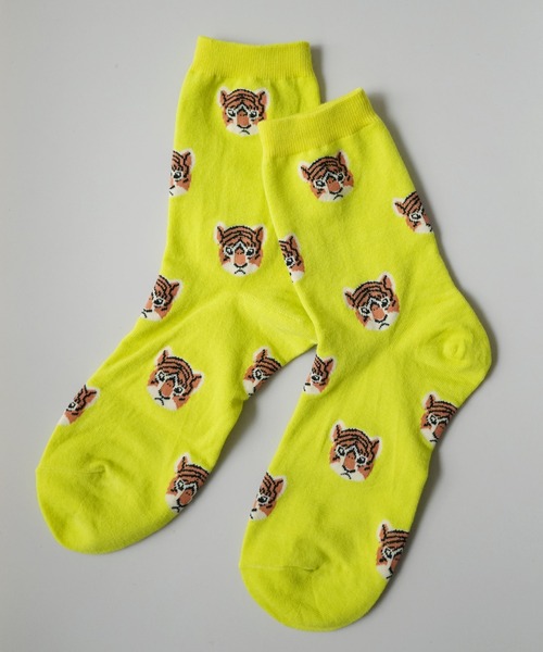 Port(ポート)の「トラ柄 グラフィックデザイン ソックス / クルーソックス(ソックス/靴下・レディース・ピンク/グレー/ブラック/グリーン/アイボリー/グレー系その他/ホワイト系その他/ブラック系その他/レッド/パープル/ブルー/オレンジ/ライム/ベージュ・FREE)」の8枚目の写真