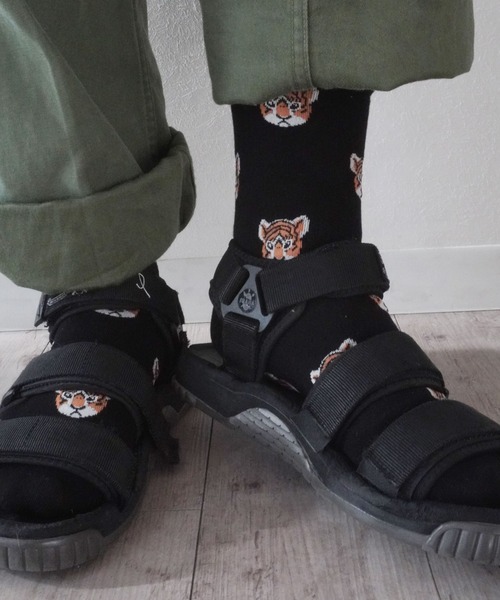 Port(ポート)の「トラ柄 グラフィックデザイン ソックス / クルーソックス(ソックス/靴下・レディース・ピンク/グレー/ブラック/グリーン/アイボリー/グレー系その他/ホワイト系その他/ブラック系その他/レッド/パープル/ブルー/オレンジ/ライム/ベージュ・FREE)」の20枚目の写真