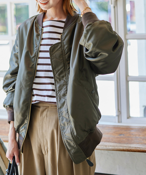 JOURNAL STANDARD(ジャーナルスタンダード)の「《追加6》リバーシブルMA-1(MA-1・レディース・ブラウン・FREE)」の14枚目の写真