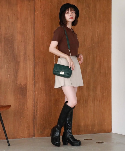 archives（アルシーヴ）の「ボックスプリーツミニスカート（スカート・レディース・アイボリー/ブラック・MEDIUM）」の7枚目の写真