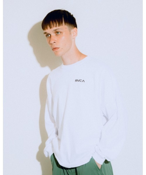 RVCA(ルーカ)の「RVCA メンズ HI SPEED FLORAL LT ロンT【2023年秋冬モデル】/ルーカ長袖バックプリントロゴロンT(Tシャツ/カットソー・メンズ・ホワイト/グリーン/ブラック/カーキ・X-LARGE/LARGE/MEDIUM/SMALL)」の7枚目の写真