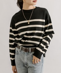 RIVE DROITE | パネルボーダーニット(ニット/セーター)