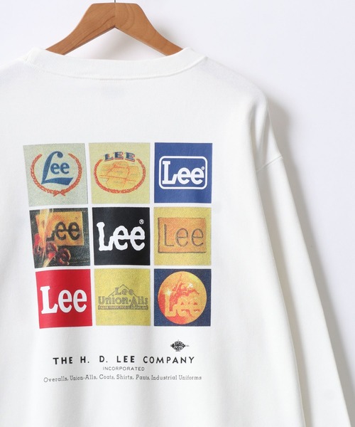 Lee(リー)の「Lee/リー COMPILATION BACK PRINT SWEAT/オーバーサイズ 裏毛 バックプリント ロゴ ワンポイント刺繍 スウェット レディース メンズ トレーナー(スウェット・メンズ・グレー/チャコール/ホワイト・XL/M/L)」の5枚目の写真