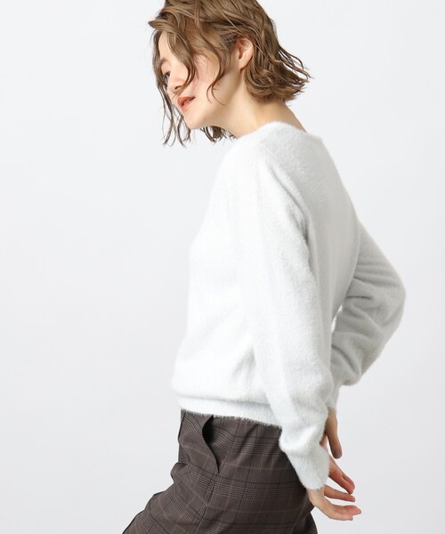 grove(グローブ)の「◆ラメフェザーVネックニット(ニット/セーター・レディース・ライトグレー系9/ブルー/ナチュラル/オフホワイト・02/03/05/01/04)」の9枚目の写真