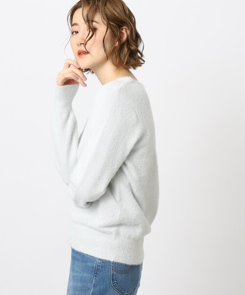 grove(グローブ)の「◆ラメフェザーVネックニット(ニット/セーター・レディース・ライトグレー系9/ブルー/ナチュラル/オフホワイト・02/03/05/01/04)」の16枚目の写真