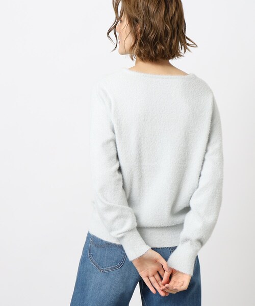 grove(グローブ)の「◆ラメフェザーVネックニット(ニット/セーター・レディース・ライトグレー系9/ブルー/ナチュラル/オフホワイト・02/03/05/01/04)」の17枚目の写真
