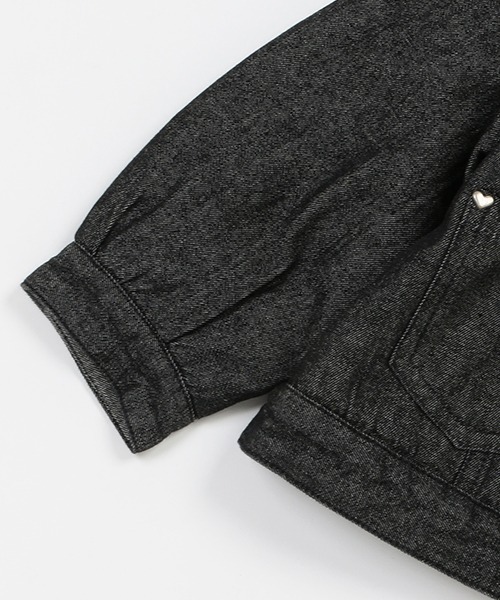 petit main(プティマイン)の「衿デニムジャケット(デニムジャケット・キッズ・ブラック/ブルー・90cm/110cm/130cm/120cm/100cm/80cm)」の7枚目の写真