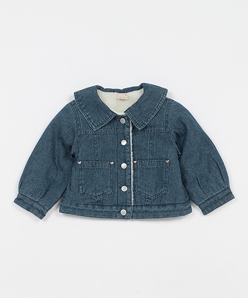 petit main(プティマイン)の「衿デニムジャケット(デニムジャケット・キッズ・ブラック/ブルー・90cm/110cm/130cm/120cm/100cm/80cm)」の14枚目の写真