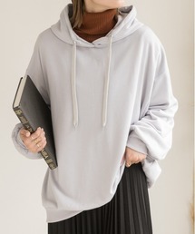オーバーシルエット ベーシック裏毛パーカー