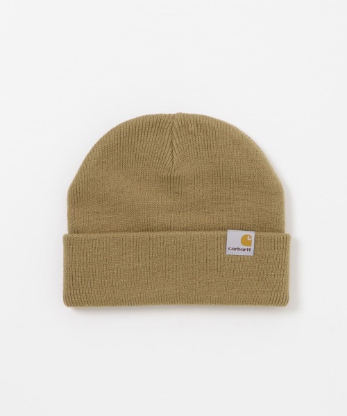 Carhartt（カーハート）の「CARHARTT　STRATUS HAT LOW（ニットキャップ/ビーニー・メンズ・ブラック/ブラウン/ネイビー・ONE）」の4枚目の写真