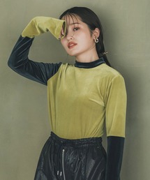 UNITED TOKYO | ベルベットコンビトップス(Tシャツ/カットソー)