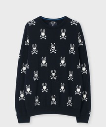 Psycho Bunny サイコバニー ロングニット ケーブルニット モヘア混 シグネチャーロゴ ニットフーディ｜Psycho Bunny｜サイコバニー