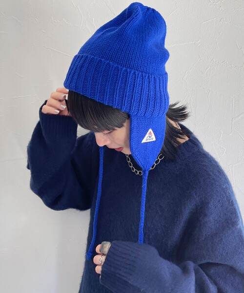 GEVACO（ゲバコ）の「【GEVACO/ゲバコ】イヤーマフニットキャップ（ニットキャップ/ビーニー・レディース・ブルー/ネイビー/チャコールグレー・FREE）」の3枚目の写真