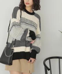 FREE'S MART | ◆シャギーミックスボーダーニット(ニット/セーター)
