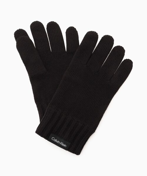 Calvin Klein（カルバン・クライン）の「クラシックコットンリブグローブ 手袋（手袋・メンズ・ブラック/グレー・FREE）」の3枚目の写真