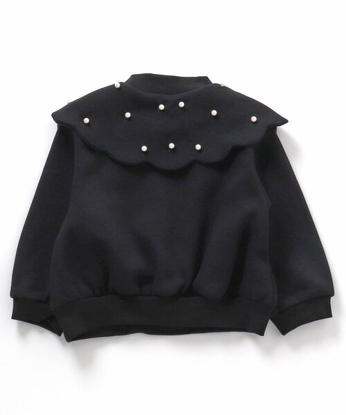 apres les cours（アプレレクール）の「【あったか】裏シャギースカラップ衿トレーナー（スウェット・キッズ・アイボリー/ワインレッド/ブラック・80/130/110/140/90/100/120）」の13枚目の写真