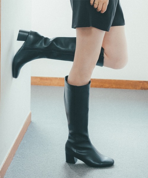 フェイクレザーロングブーツ（ブーツ）｜KOBE LETTUCE（コウベレタス