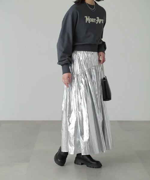 FREE'S MART(フリーズマート)の「◆サガラワッペンショート丈スウェット(スウェット・レディース・ホワイト/ホワイト系その他/ブラック・FREE)」の8枚目の写真