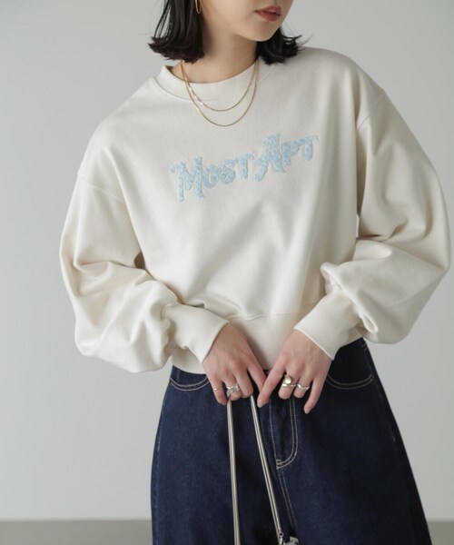 FREE'S MART(フリーズマート)の「◆サガラワッペンショート丈スウェット(スウェット・レディース・ホワイト/ホワイト系その他/ブラック・FREE)」の12枚目の写真