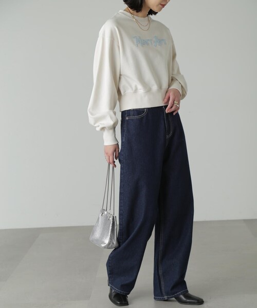 FREE'S MART(フリーズマート)の「◆サガラワッペンショート丈スウェット(スウェット・レディース・ホワイト/ホワイト系その他/ブラック・FREE)」の15枚目の写真