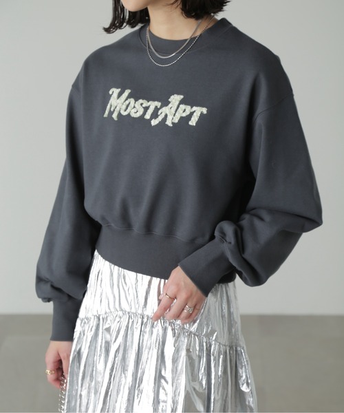 FREE'S MART(フリーズマート)の「◆サガラワッペンショート丈スウェット(スウェット・レディース・ホワイト/ホワイト系その他/ブラック・FREE)」の3枚目の写真