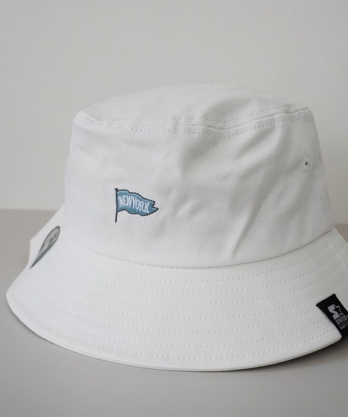 Port（ポート）の「【 STARTER BLACK LABEL / スターター 】 New ワンポイント バケット ハット（ハット・メンズ・ホワイト系その他3/ブラック系その他3/ベージュ系その他/ホワイト系その他2/ブルー系その他/グリーン系その他/ナチュラル/ブラック系その他/ホワイト系その他/ブラック系その他2/アイボリー/ブラック系その他4/ネイビー/ブルーグレー/ブラック・FREE）」の3枚目の写真