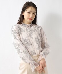 index | ≪セレモニー対応≫ S-LLsize/バイカラーレースプルオーバー【洗濯機洗い可】(Tシャツ/カットソー)