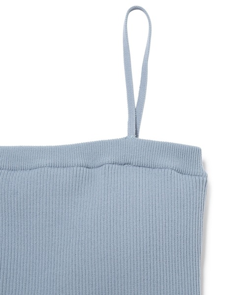 ADAM ET ROPE'（アダムエロペ）の「カップ付きリブニットキャミソール（キャミソール・レディース・ブラック/サックスブルー・FREE）」の11枚目の写真