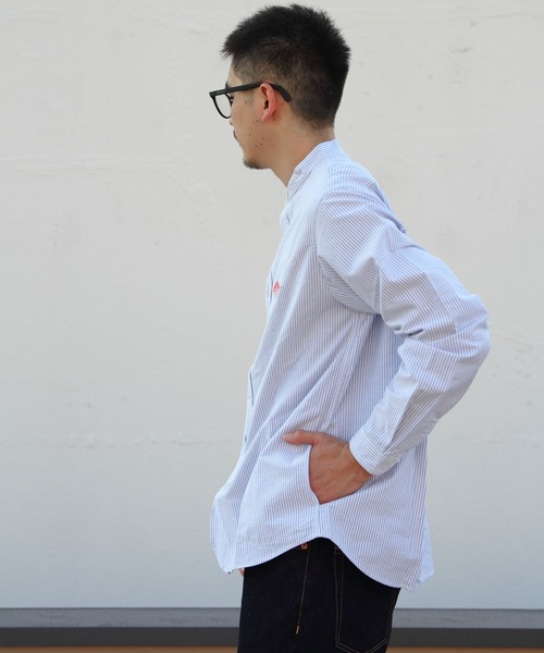 DANTON/ダントン バンドカラーシャツロングスリーブ チェック