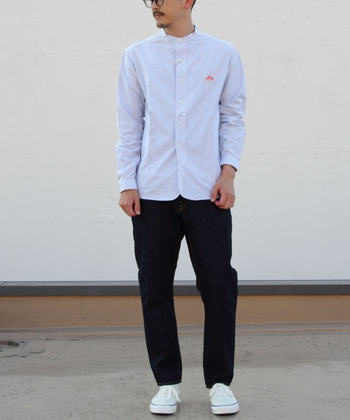 DANTON/ダントン バンドカラーシャツロングスリーブ チェック