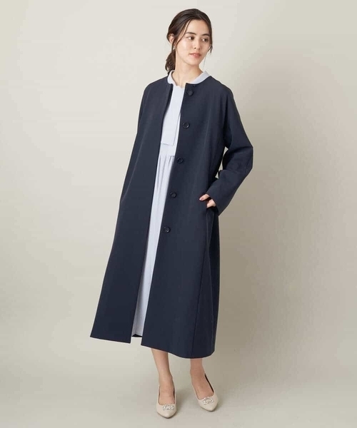 a.v.v(アーヴェヴェ)の「【2WAY】ノーカラーロングコート(ノーカラーコート・レディース・ネイビー/ライトグレー・34/38/40/42/36)」の10枚目の写真