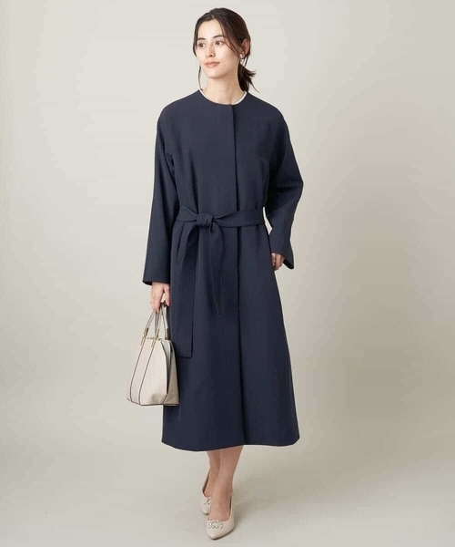 a.v.v(アーヴェヴェ)の「【2WAY】ノーカラーロングコート(ノーカラーコート・レディース・ネイビー/ライトグレー・34/38/40/42/36)」の11枚目の写真