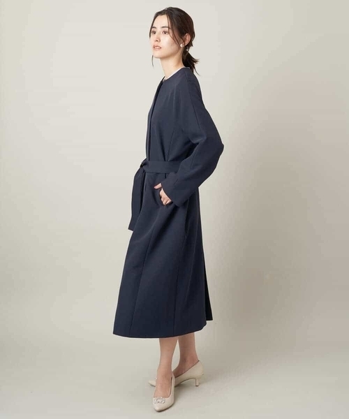 a.v.v(アーヴェヴェ)の「【2WAY】ノーカラーロングコート(ノーカラーコート・レディース・ネイビー/ライトグレー・34/38/40/42/36)」の12枚目の写真