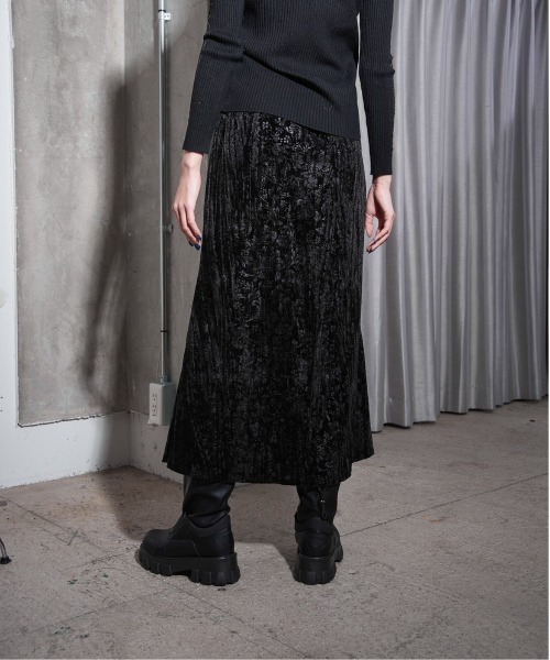 【セール】柄ベロアマーメイドスカート(スカート)|Y/lim(イリム) 【セール】柄ベロアマーメイドスカート(スカート)|Y/lim(イリム)