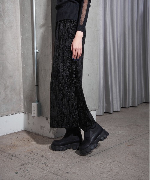 【セール】柄ベロアマーメイドスカート(スカート)|Y/lim(イリム) 【セール】柄ベロアマーメイドスカート(スカート)|Y/lim(イリム)