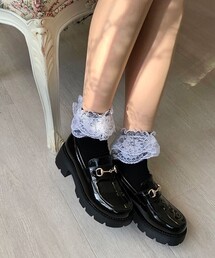 【抗菌・消臭】ビット付きローファーパンプス