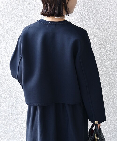 新品未使用✨ships ミラノリブ ゴールド ボタン ニット ジャケット SHIPS（シップス）の「*〈手洗い可能〉 ミラノリブ ゴールド