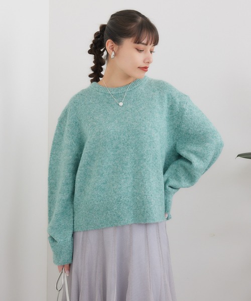 SUGAR ROSE(シュガーローズ)の「SUGAR ROSE バナナスリーブラメニット(ニット/セーター・レディース・ベージュ/チャコールグレー/グリーン・FREE)」の19枚目の写真
