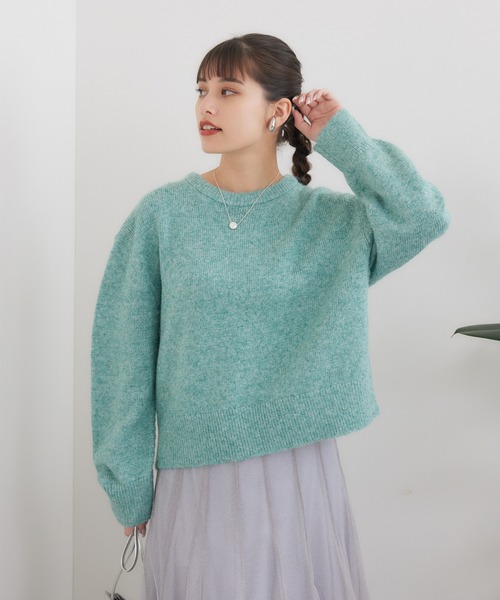 SUGAR ROSE(シュガーローズ)の「SUGAR ROSE バナナスリーブラメニット(ニット/セーター・レディース・ベージュ/チャコールグレー/グリーン・FREE)」の20枚目の写真