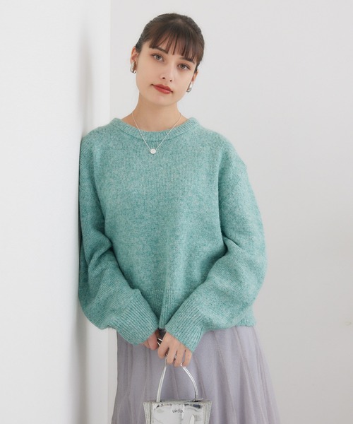 SUGAR ROSE(シュガーローズ)の「SUGAR ROSE バナナスリーブラメニット(ニット/セーター・レディース・ベージュ/チャコールグレー/グリーン・FREE)」の21枚目の写真