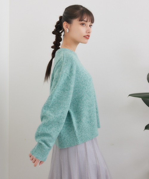 SUGAR ROSE(シュガーローズ)の「SUGAR ROSE バナナスリーブラメニット(ニット/セーター・レディース・ベージュ/チャコールグレー/グリーン・FREE)」の22枚目の写真