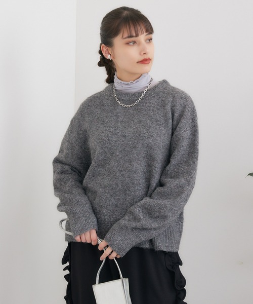 SUGAR ROSE(シュガーローズ)の「SUGAR ROSE バナナスリーブラメニット(ニット/セーター・レディース・ベージュ/チャコールグレー/グリーン・FREE)」の11枚目の写真