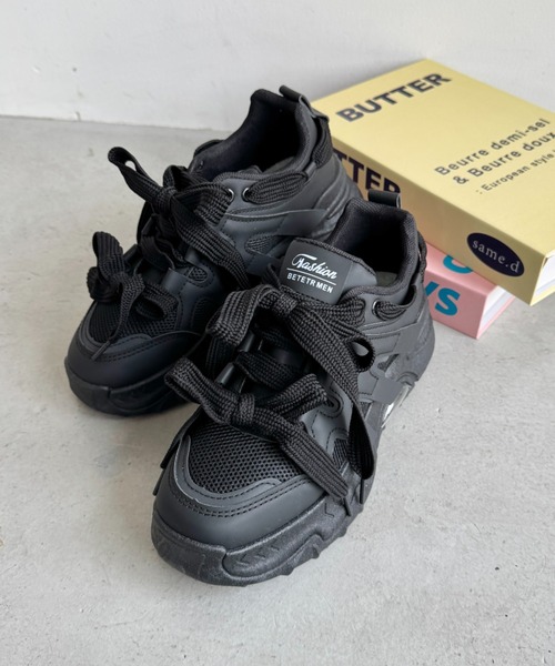 SOLLON.（ソルロン）の「ダブルリボンダッドソール厚底スニーカー