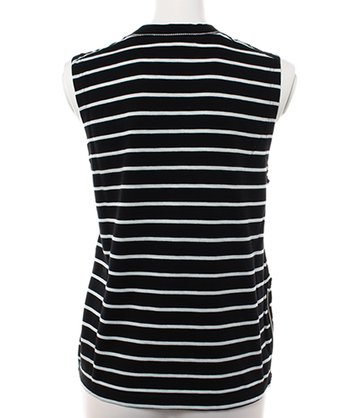 AZUL by moussy（アズールバイマウジー）の「C100%サイドZIPボーダータンク（タンクトップ・レディース・ブラック系その他/ホワイト系その他・LARGE/SMALL/MEDIUM/X-LARGE）」の4枚目の写真